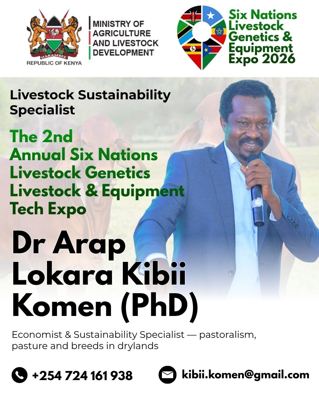 Economist & Sustainability Specialist Dr. Arap Kibii Komen lite up the Expo